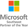 the logo for microsoft southeast partner of the year