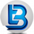 the letter b in blue and white